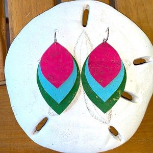 Handcrafted beautiful earrings! Colorful and bright!